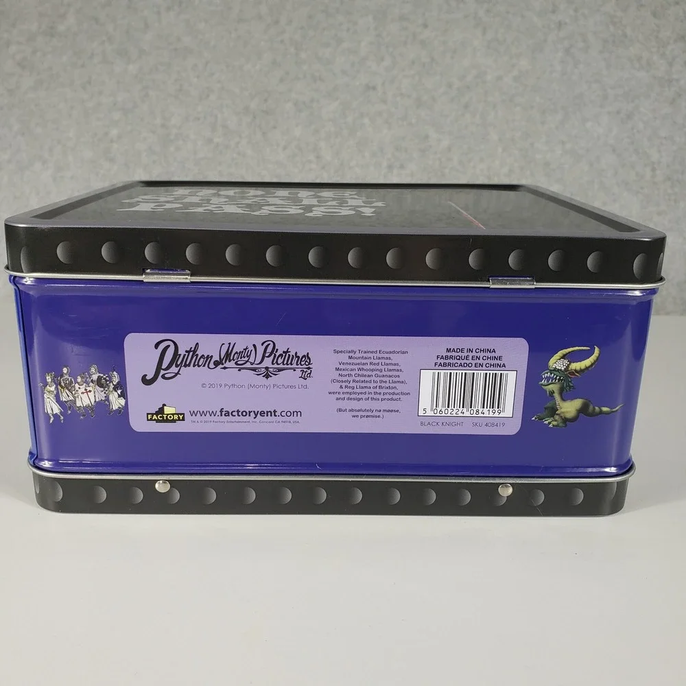 Monty Python and the Holy Grail Tin Lunch Box None Shall Pass Black Knight Metal